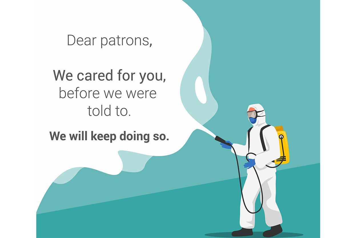 Sanitised coworking office of Cove in Chennai